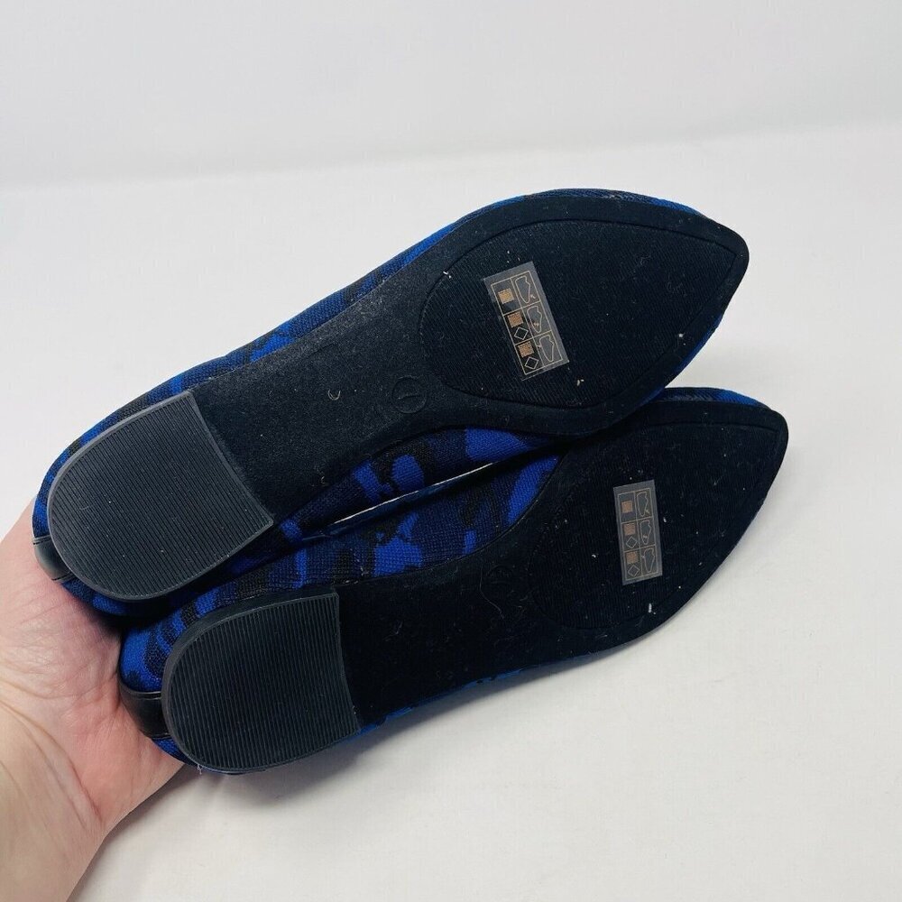 Journee Collection Womens Size 7 Comfort Foam Karise Knit Ballet Flats in Blue - Picture 7 of 9